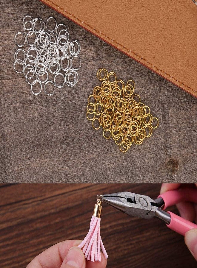 Dhruv Crafts Jump Rings for Jewelry Making 200 Pcs (8mm). Earrings & Jewelry Making Findings (Silver & Gold) - Image 3